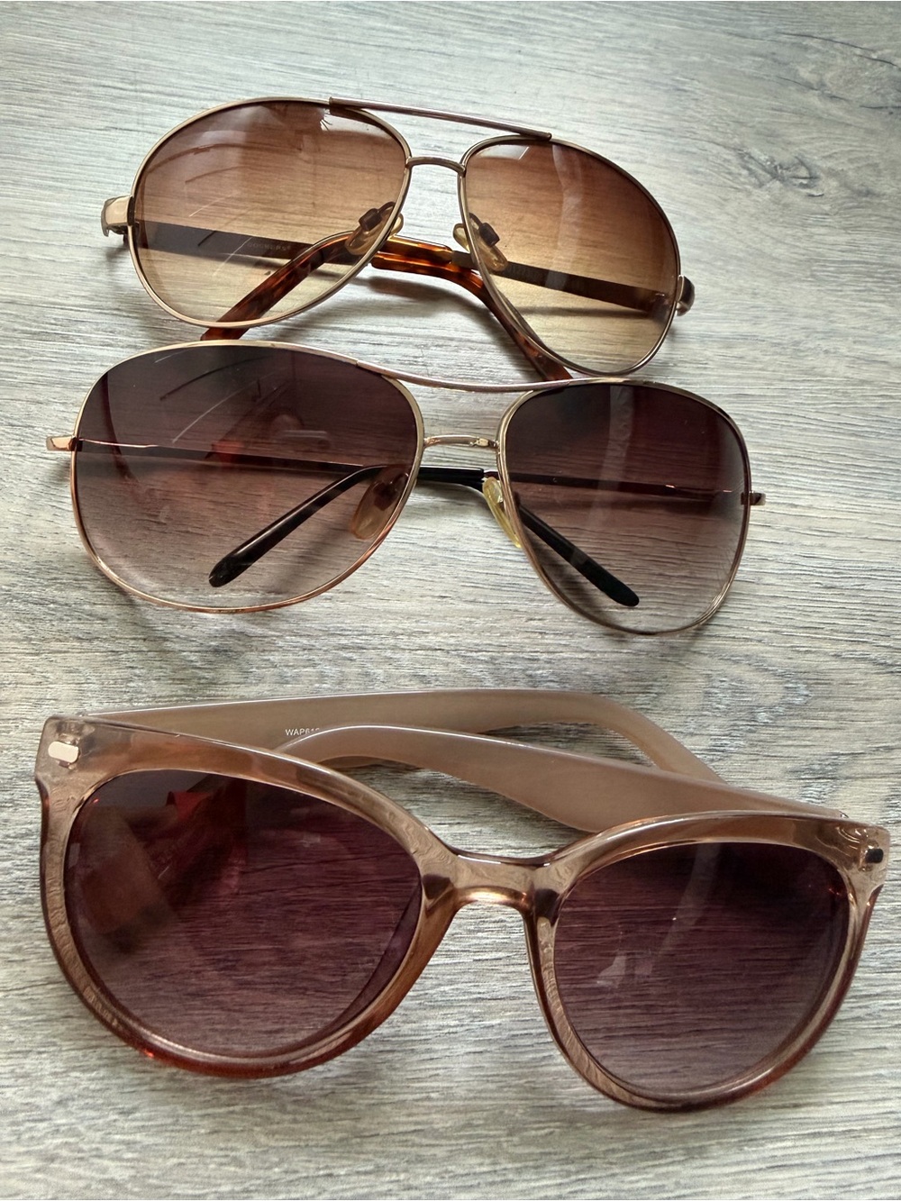 Three-Pair Brown Sunglasses Bundle